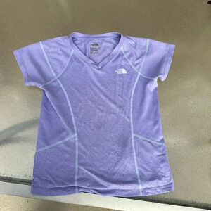 North face girls purple flash dry T-shirt, size large (14-16)